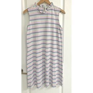 Duffield Lane Josie Rainbow Stripe Dress Size Women Medium Resort‎ Wear  Preppy